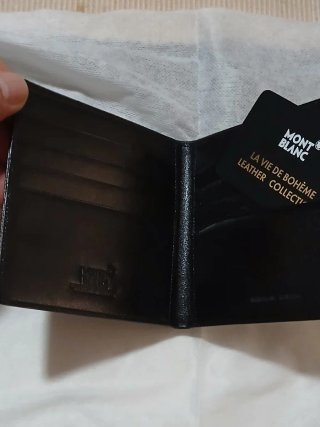 Billetera Tarjetero Montblanc Negra