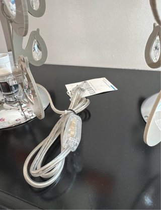 Coppia lampade design plexiglass e cristalli
