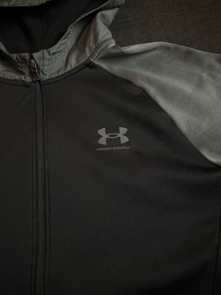 Sudadera Under Armour Gris/Negra  Media Cremallera