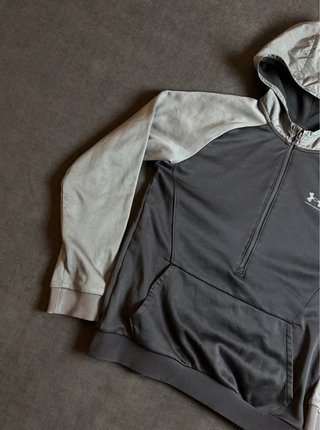 Sudadera Under Armour Gris/Negra  Media Cremallera