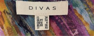 Vestido largo DIVAS multicolor talla única