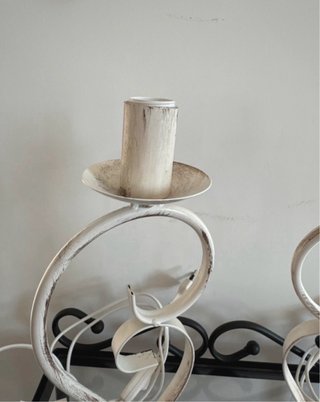 Coppia Lampade Ferro Battuto