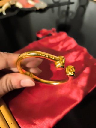 Pulsera calavera dorada