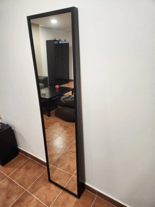 Espejo de pared IKEA STAVE negro-marrón 160cm