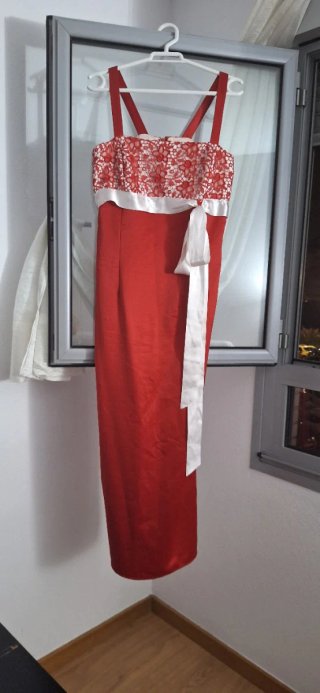 Vestido largo fiesta rojo