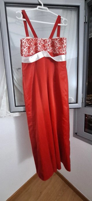 Vestido largo fiesta rojo