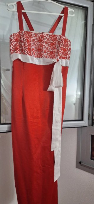 Vestido largo fiesta rojo