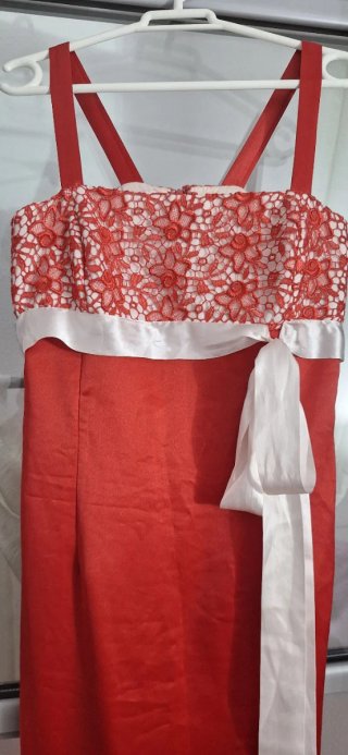 Vestido largo fiesta rojo