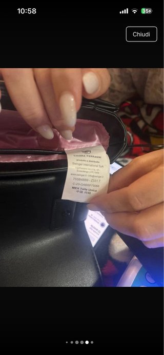 Borsa Chiara Ferragni nera con dustbag