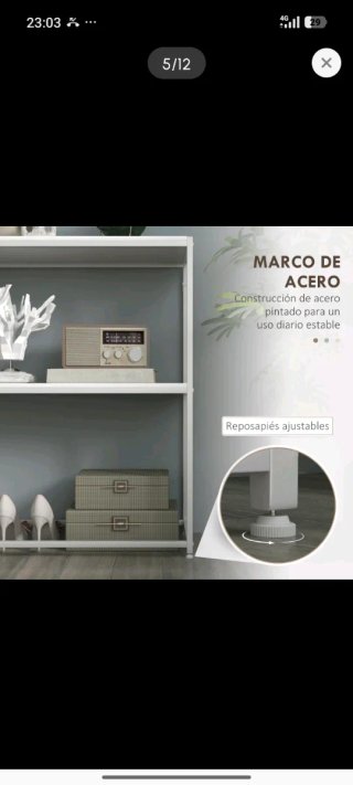 Estantería Acero y Madera Recibidor