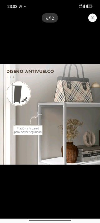Estantería Acero y Madera Recibidor