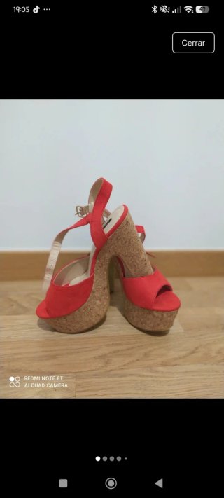 Tacones rojos plataforma