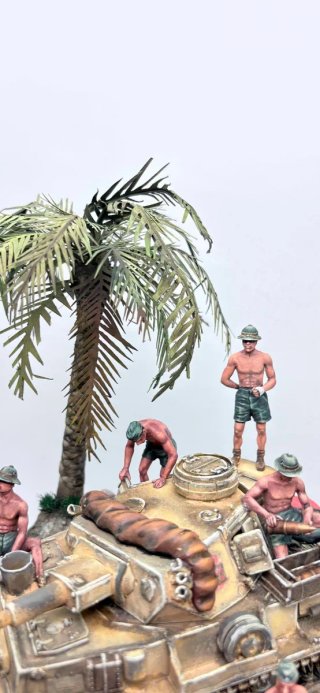 Diorama Maqueta Panzer IV Afrika Korps 1/35