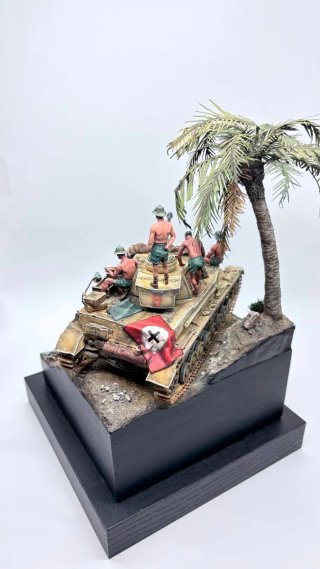Diorama Maqueta Panzer IV Afrika Korps 1/35