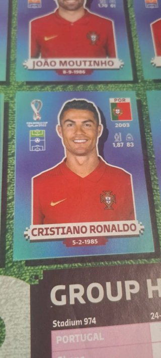 Álbum Qatar 2022 (480/670) ESCUDOS Y CR7, MESSI