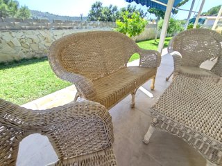 Conjunto de mimbre 4 piezas