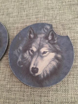 2 Posavasos Coche Lobo