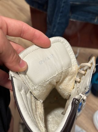 Botines Tacón Estilo Montaña Beige Talla 37