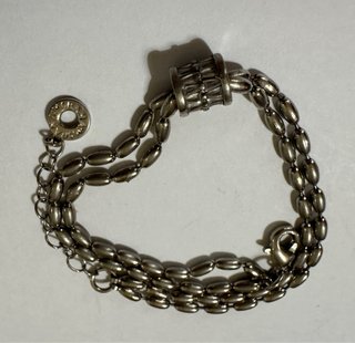 Bracciale vintage perline tubolari acciaio