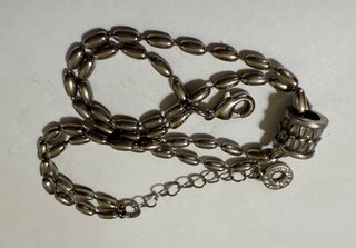 Bracciale vintage perline tubolari acciaio