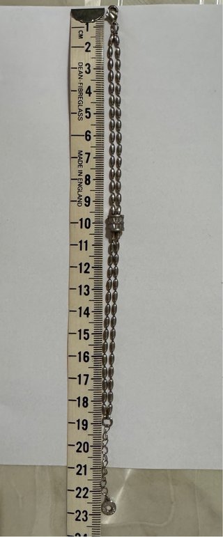 Bracciale vintage perline tubolari acciaio