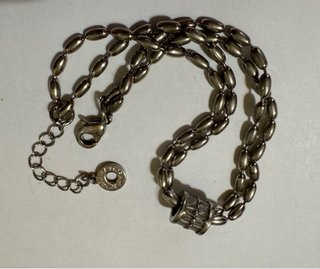 Bracciale vintage perline tubolari acciaio