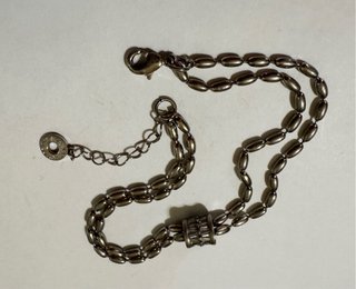 Bracciale vintage perline tubolari acciaio