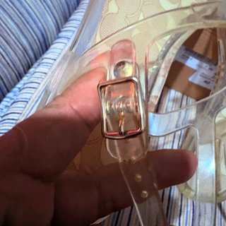 Sandalias Coach Transparentes Beig