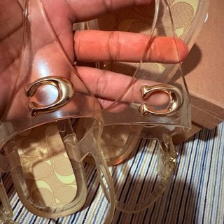 Sandalias Coach Transparentes Beig