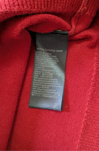 Jersey Tommy Hilfiger Hombre M Burdeos Cremallera