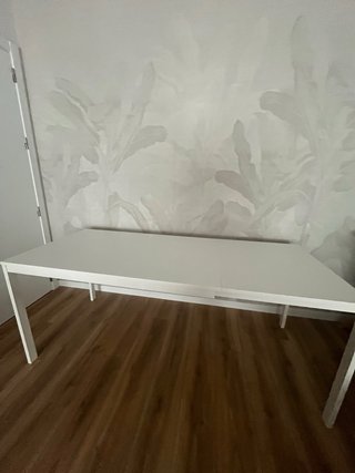 Mesa comedor extensible Ikea Vangsta blanca