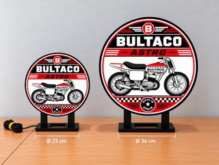 Cartel Luminoso Bultaco Astro LED Moto