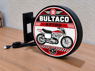Cartel Luminoso Bultaco Astro LED Moto