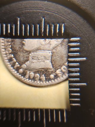 50 Céntimos 1904 Alfonso XIII Plata - MBC-