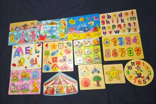 Lote 13 Puzzles Madera Niños