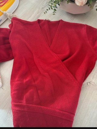 Maglia Wrap Rossa Donna