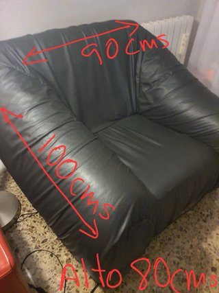 Negociable - Sillón negro de piel sintética