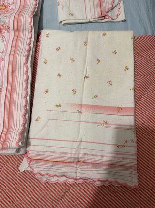 Lenzuola di flanella con fiori rosa