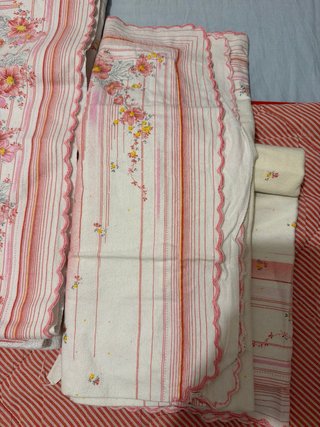 Lenzuola di flanella con fiori rosa