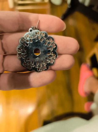 Pendientes Lotus Plateado y Blanco