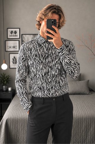 Camisa Zara Cebra Talla M