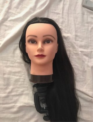 Cabeza peluquería negra