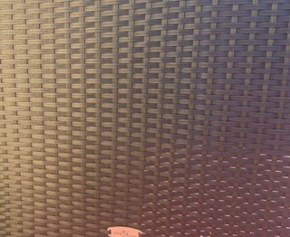 Sofá modular exterior tejido y mimbre