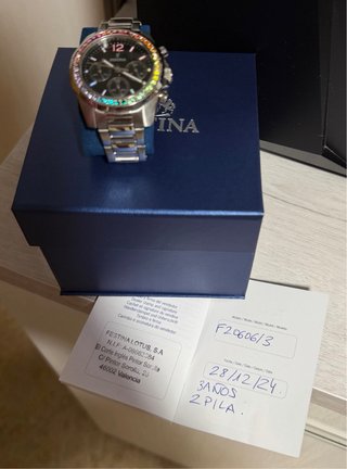 Reloj Festina Crono Esfera Negra con Cristales