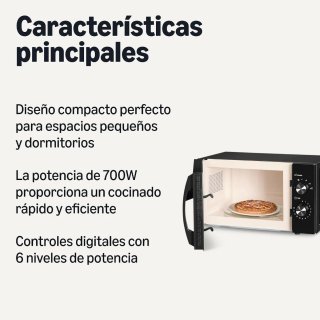 Microondas Amazon Basics 6 Niveles Potencia