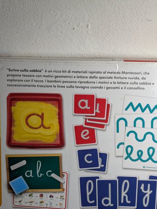 Sapientino Montessori Scrivo sulla Sabbia