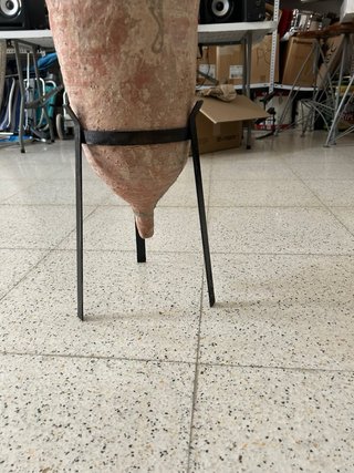 Ánfora Romana Barro Decorativa con Soporte