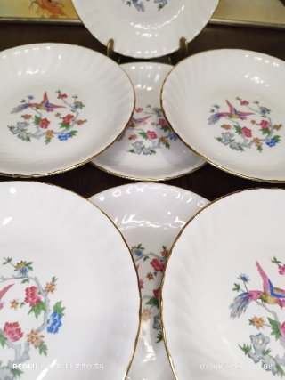 Platos AVE DEL PARAISO porcelana Francesa