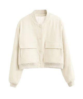 Casaca beige talla S