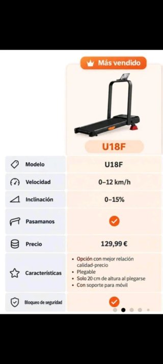 Cinta de andar/caminadora (1 uso)